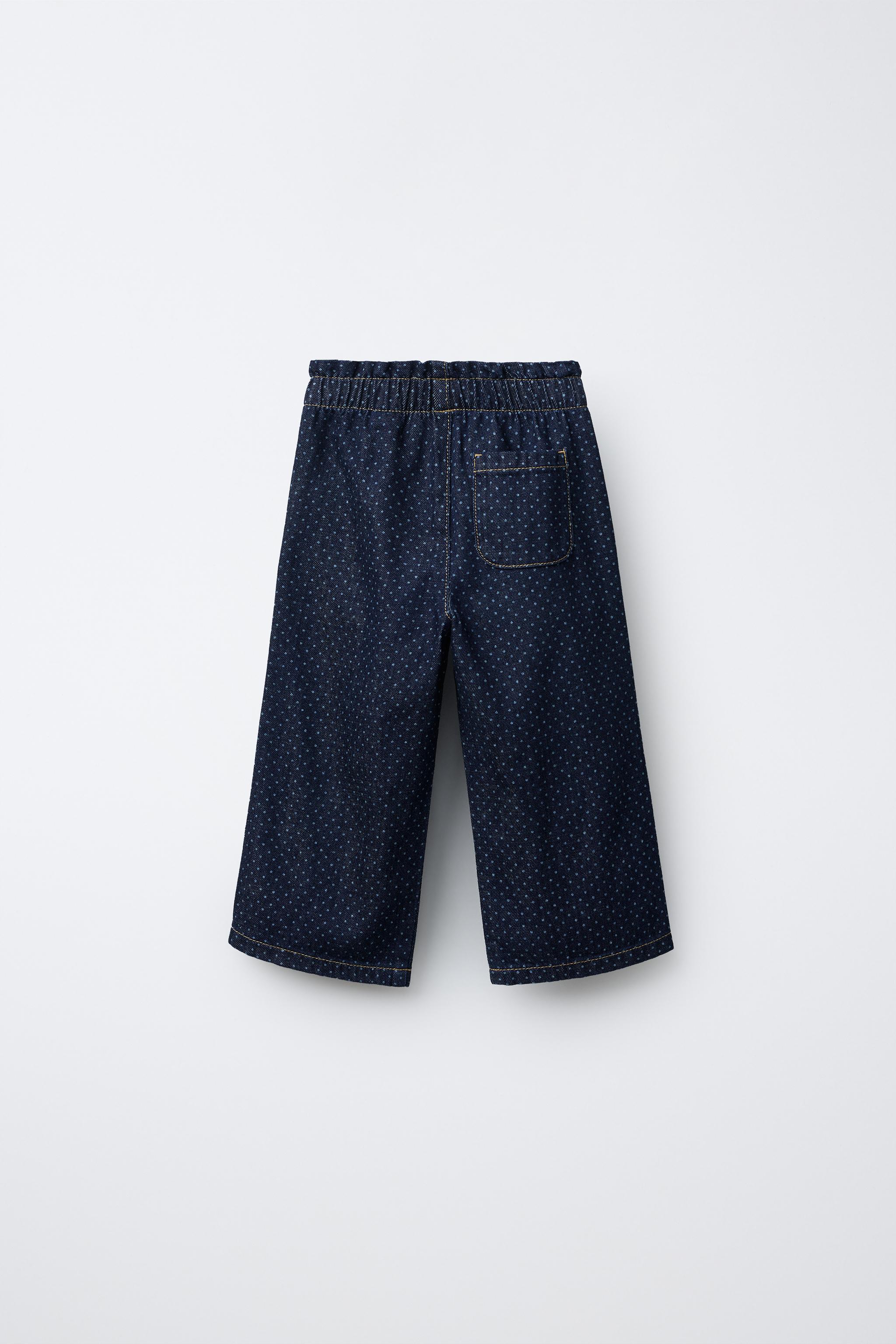 POLKA DOT WIDE LEG JEANS